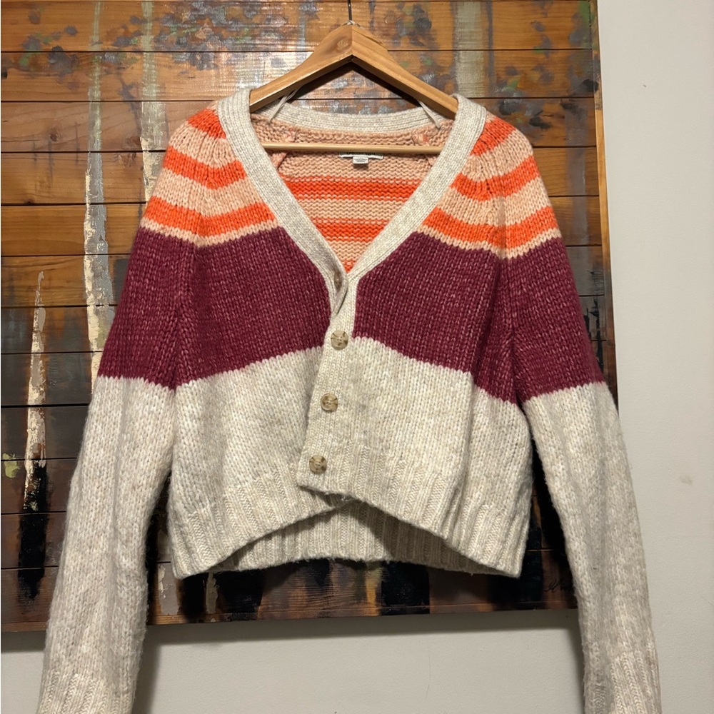 American Eagle Outfitters Multicolor Striped Cardigan